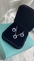 CONJUNTO COLAR + BRINCO AZUL REDONDO na internet