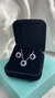 CONJUNTO COLAR + BRINCO AZUL REDONDO - Aguiar Pratas
