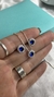 CONJUNTO COLAR + BRINCO AZUL REDONDO - loja online