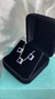 CONJUNTO COLAR + BRINCO AZUL QUADRADO na internet