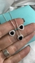CONJUNTO COLAR + BRINCO PRETO CORAÇÃO - comprar online