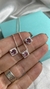 CONJUNTO COLAR + BRINCO ROSA QUADRADO - comprar online