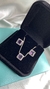 CONJUNTO COLAR + BRINCO LILAS QUADRADO - loja online