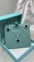 Imagem do CONJUNTO COLAR + BRINCO VIVI TREVO PRETO
