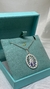 COLAR MEDALHA NOSSA SENHORA CRAVEJADA AZUL