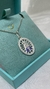 COLAR MEDALHA NOSSA SENHORA CRAVEJADA AZUL - Aguiar Pratas