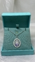 Imagem do COLAR MEDALHA NOSSA SENHORA CRAVEJADA AZUL