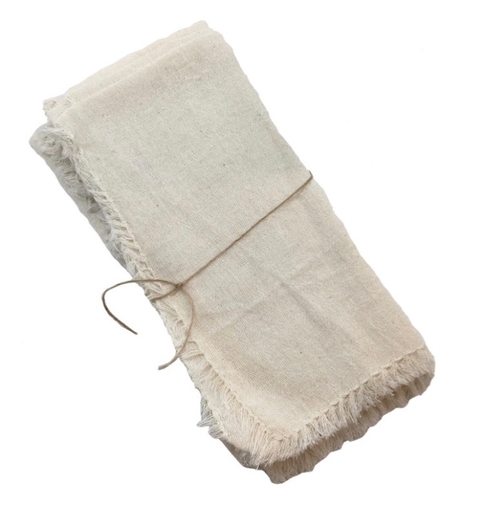 Set x 4 servilletas de gasa color Crudo