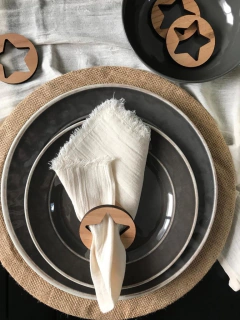 Set x 4 servilletas de gasa color Crudo - comprar online