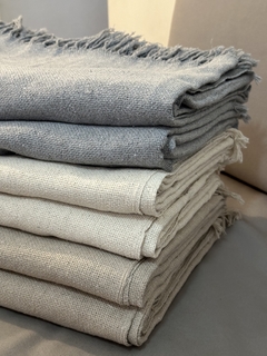 Manta de algodón - Gris de 1.70 x 2.40 cm - comprar online