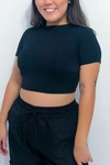 Cropped Costas Aberta Preto