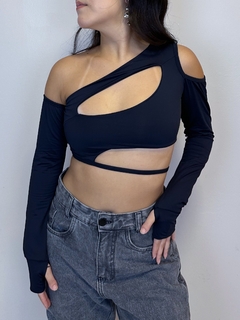 Cropped Mavie Preto - comprar online