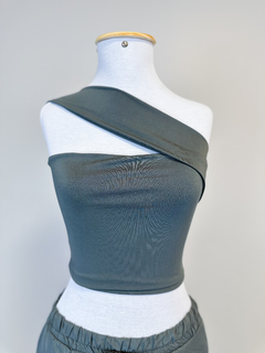 Cropped Florença Cinza Chumbo