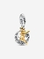 Charm colgante de la Noche Celestial de Campanilla de Disney Plata de ley, baño de oro de 14k
