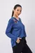 Remera Manga Larga Escote V Bordada Ramas (2513-2158) - comprar online