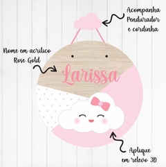Guirlanda Porta Maternidade Nuvem rosa sorrindo - comprar online