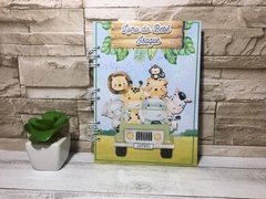 Álbum do Bebe - Tema Safari Laminação Holográfica - Sabiá Personalizados