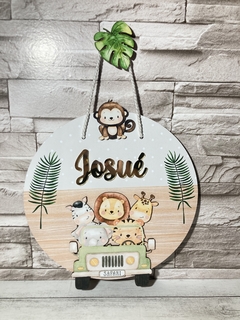 Guirlanda Porta Maternidade Safari Menino Jeep. - Sabiá Personalizados