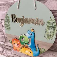 Imagem do Guirlanda Porta Maternidade Dinossauro Dino Baby