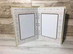 Kit Álbum de fotos mesversário laminado + adesivo mesversáio - Sabiá Personalizados