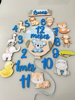 kit mesversario animais 1 - Sabiá Personalizados