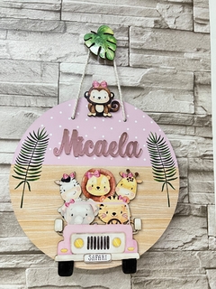 Guirlanda Porta Maternidade Safari Menina Jeep. - comprar online