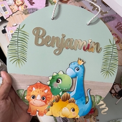 Guirlanda Porta Maternidade Dinossauro Dino Baby - comprar online