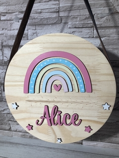 ?Guirlanda Porta Maternidade Arco Íris Boho na internet