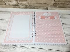 Álbum de fotos mesversário - Nuvem rosa sorrindo - Chuva de amor ou chuva de benção - Sabiá Personalizados