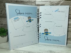 Álbum do bebe Ursinho aviador miolo 2 - Sabiá Personalizados
