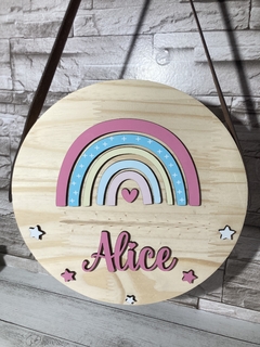 ?Guirlanda Porta Maternidade Arco Íris Boho - comprar online