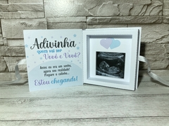 Caixa para anunciar a gravidez 12x13 Lilás e Azul