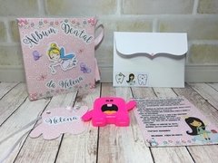 Álbum Dental + Porta Dente de Leite - Fada do Dente - Fada