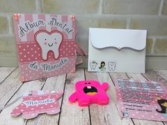 Álbum Dental + Porta Dente de Leite - Fada do Dente - Fada