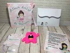Álbum Dental + Porta Dente de Leite - Bailarina - Nuvem