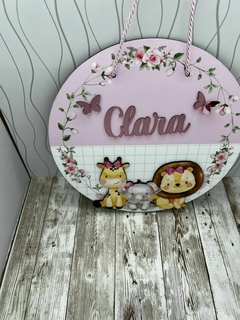 Porta Maternidade Floral trio menina - loja online
