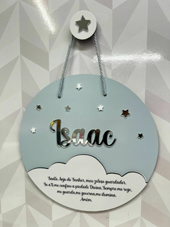 Porta Maternidade Céu estrelado com nuvem menino - comprar online