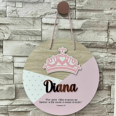 Porta Maternidade Coroa de princesa com versículo Samuel 1:27 - comprar online