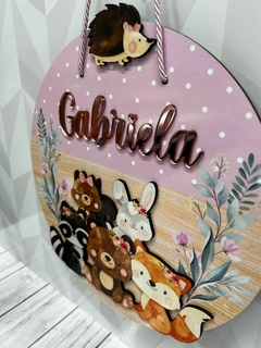 Porta Maternidade Bosque encantado floral - loja online