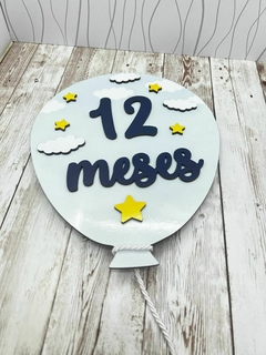 Kit mêsversário Céu estrelado com nuvens - Sabiá Personalizados