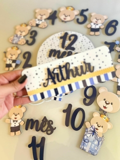 Kit mêsversário Ursinho príncipe azul escuro na internet
