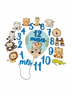 Kit mêsversário Safari azul menino - comprar online