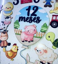 Kit mêsversário fazendinha bichos do campo - Sabiá Personalizados