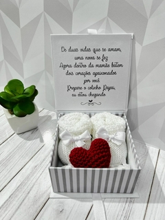 Caixa com sapatinho para revelação de gravidez Papai - comprar online