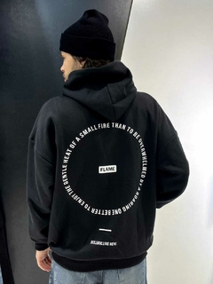 BUZO FLAME NEGRO OVER - comprar online