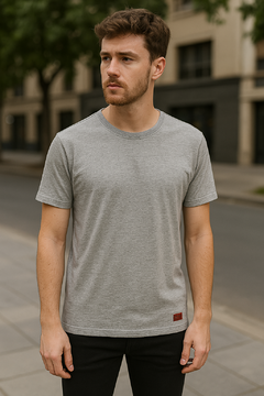 Remera gris lisa - comprar online