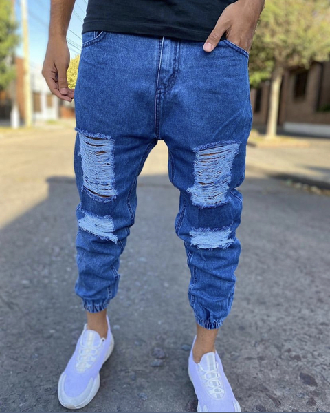 JOGGER MOM AZUL ROTURA