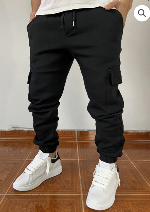 Jogging cargo negro - comprar online
