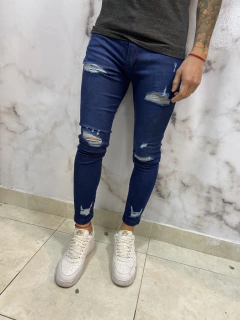 JEAN AZUL ROTURAS ELASTIZADO ⚡️ - comprar online