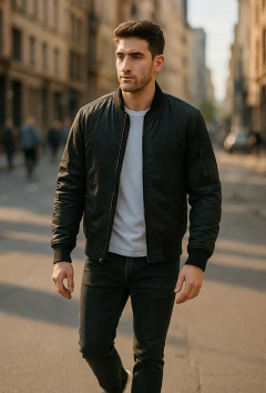 CAMPERA BOMBER IMPORTADA - ORO AZTECA